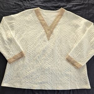 Gold Lined Sweatshirt Tunic